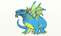 Blue dragon character sketch, 2011. Digital. 14